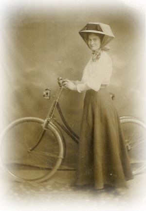 Aunt Janet with her bike