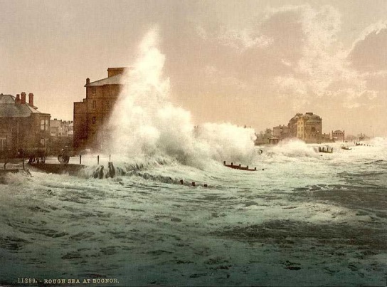 Bognor Regis, East Parade in Rough Seas