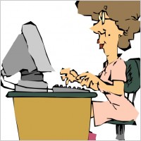 Woman on computer